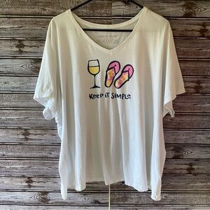 Life Is Good Women's Short-Sleeved V-NeckTee Size‎  XXXL